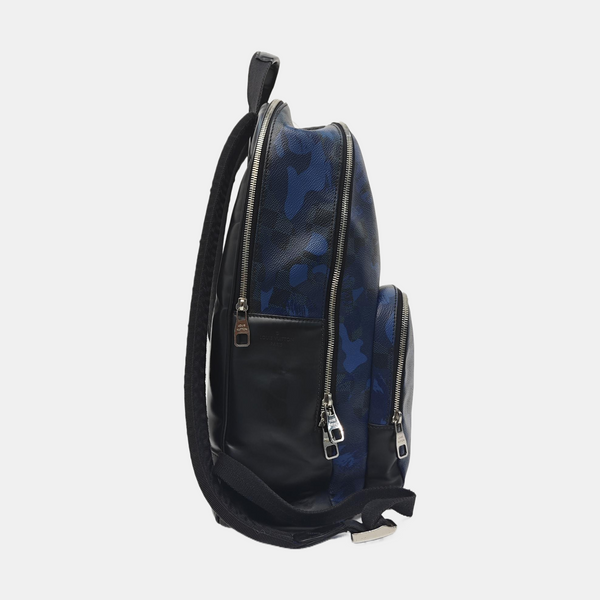 Damier Coated Canvas Backpack Blue