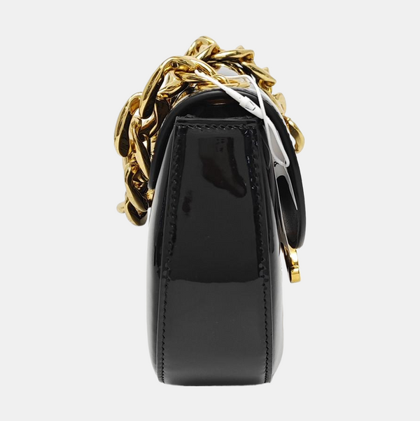 TRIOMPHE Small Patent Calfskin Black