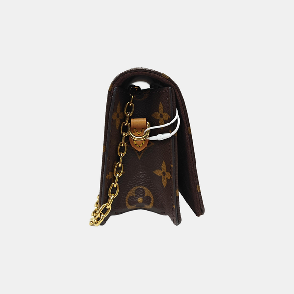 Lily Monogram Coated Canvas Brown