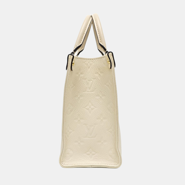 ONTHEGO PM Monogram Calfskin Beige
