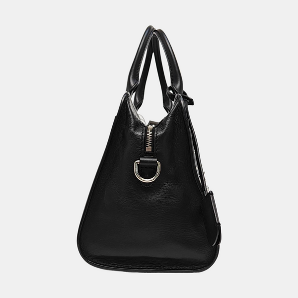 Leather Shoulder Bag Small Black