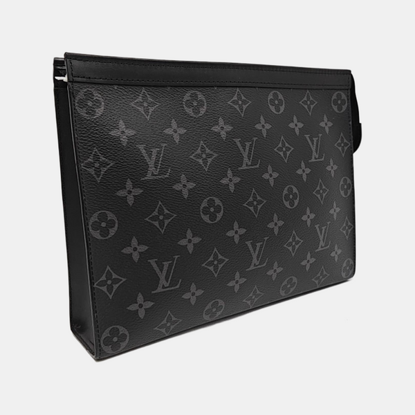 Pochette Voyag MM Monogram Coated Canvas Black