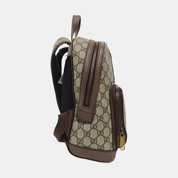 Ophidia Small Monogram Coated Canvas Beige