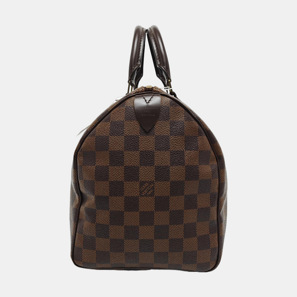 Authenticated pre-owned SPEEDY 30 Coated Canvas Brown - Top Handle Bag at Looply