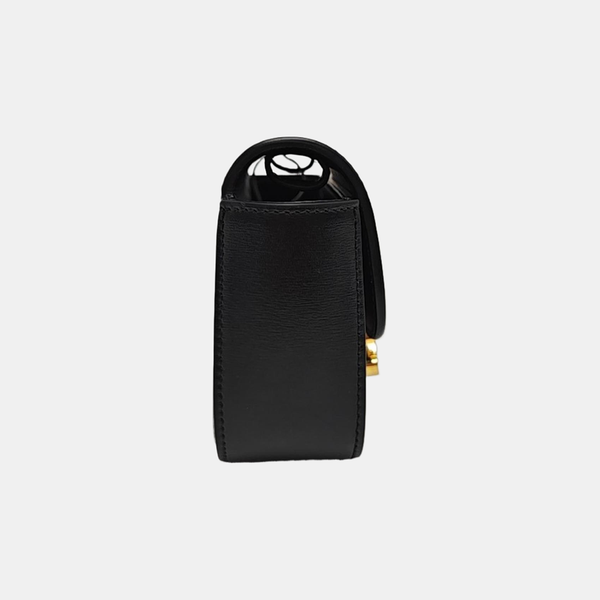 TRIOMPHE Piel de Becerro Negra Minibolso