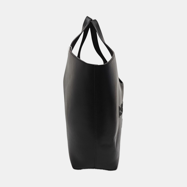 Calfskin Top Handle Bag Black