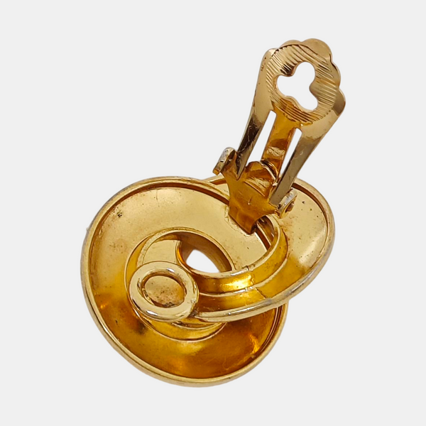 Metal Gold Clip On Earrings