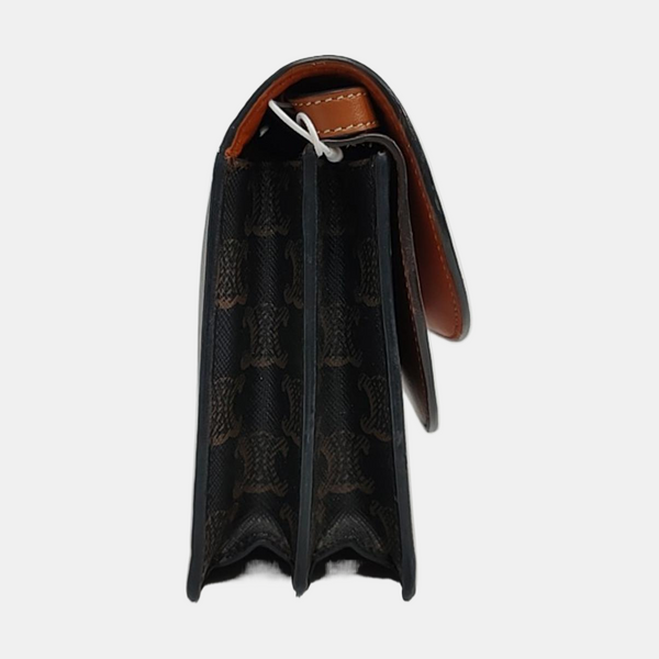 Authenticated pre-owned TRIOMPHE CANVAS Coated Canvas Brown - Crossbody Bag at Looply