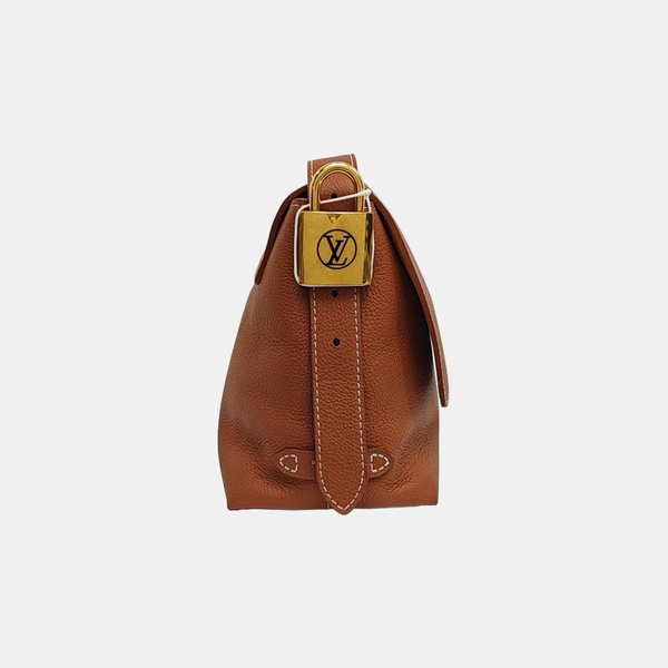 Calfskin Shoulder Bag Brown
