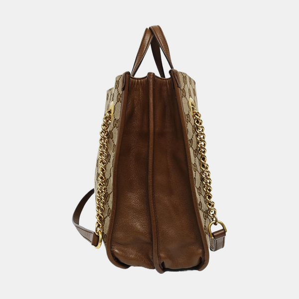 Authenticated pre-owned Horsebit 1955 Medium Monogram Canvas Brown - Tote Bag at Looply