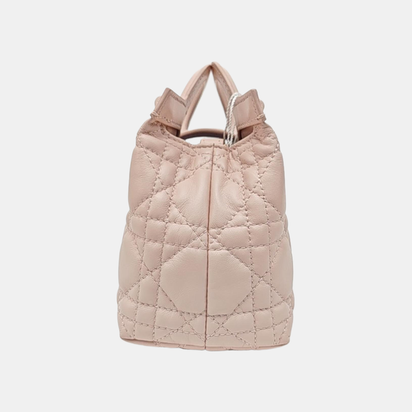 Jolie Top Handle Mini Cannage Lambskin Pink