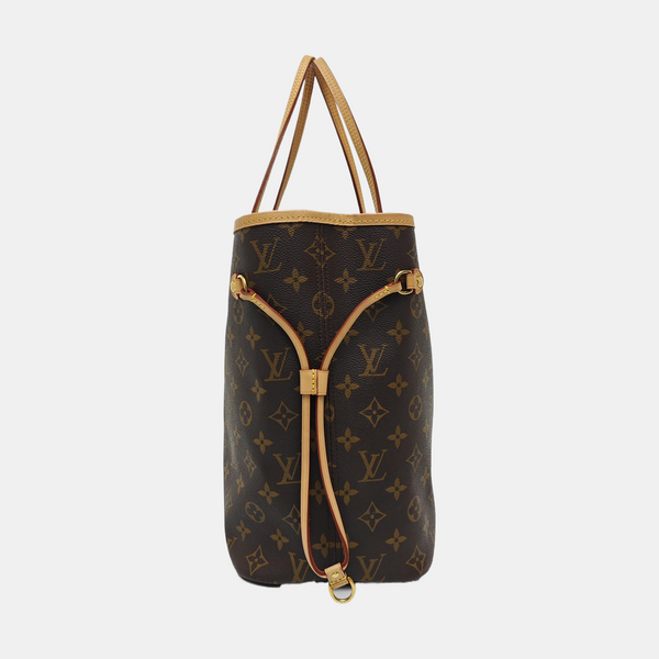 NEVERFULL MM Monogram Coated Canvas Brown