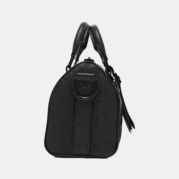 KEEPALL 25 Monogram Calfskin Black