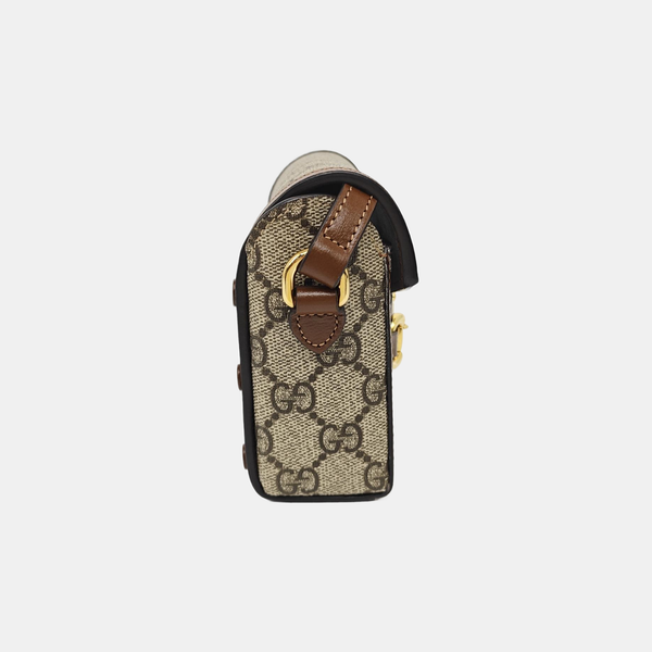 Horsebit 1955 Mini Monogram Coated Canvas Beige