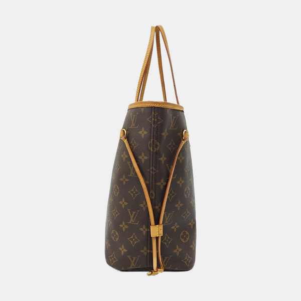 NEVERFULL MM Monogram Coated Canvas Brown