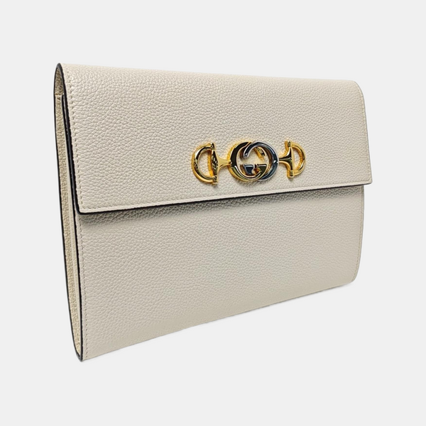 Calfskin Clutch Beige