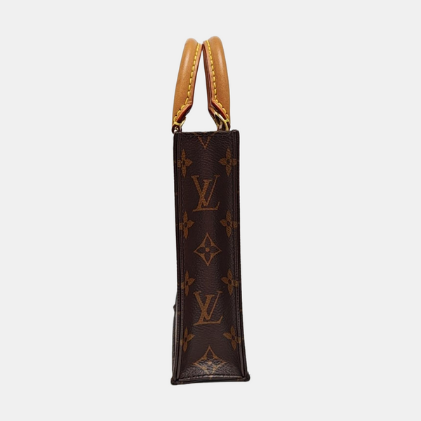 SAC PLAT Mini Monogram Coated Canvas Brown