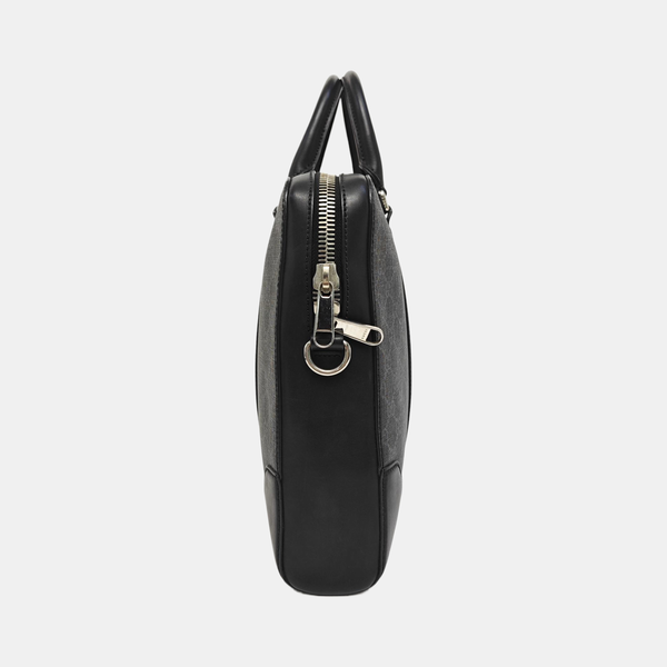Monogram Coated Canvas Shoulder Bag Black