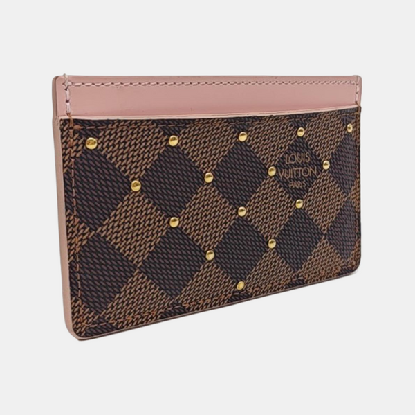 Damier Ebene Coated Canvas Card Holder Brown