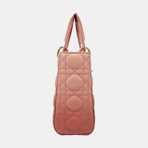 Lady Dior Small Cannage Lambskin Multicolor