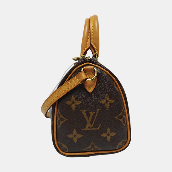 SPEEDY Nano Monogram Coated Canvas Brown
