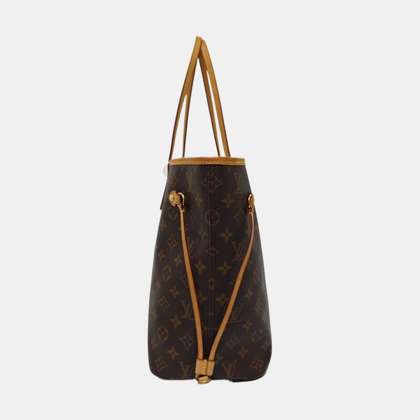 NEVERFULL MM Monogram Coated Canvas Brown