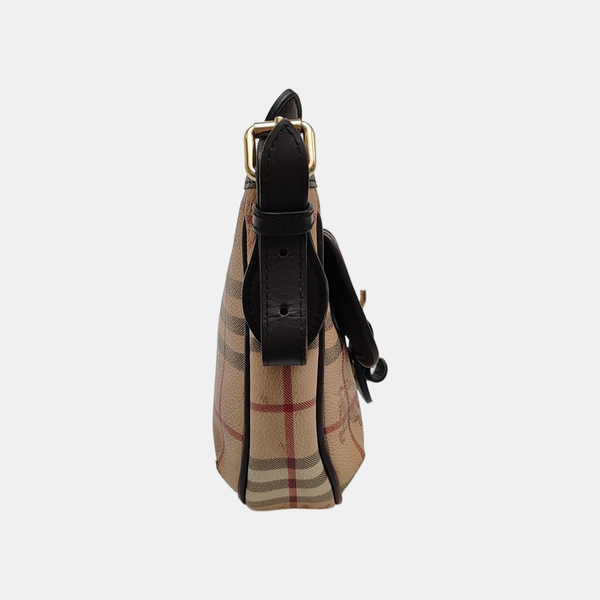 Coated Canvas Shoulder Bag Beige
