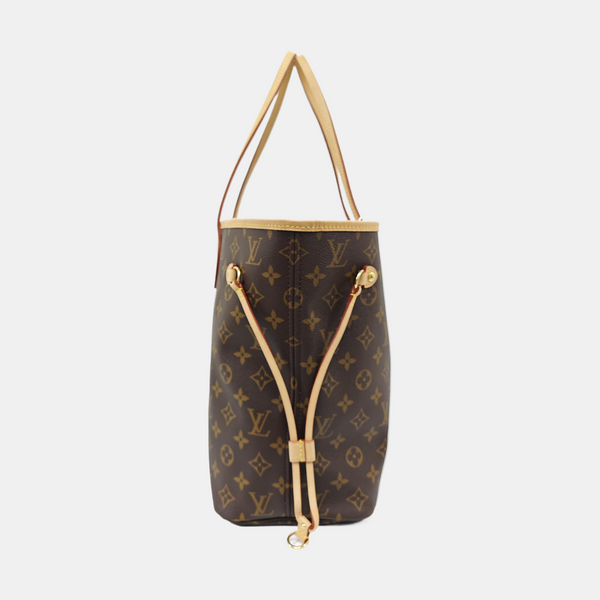 NEVERFULL MM Monogram Coated Canvas Brown