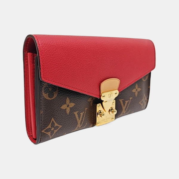 Authenticated pre-owned PALLAS Monogram Calfskin Red Wallet - Wallet at Looply