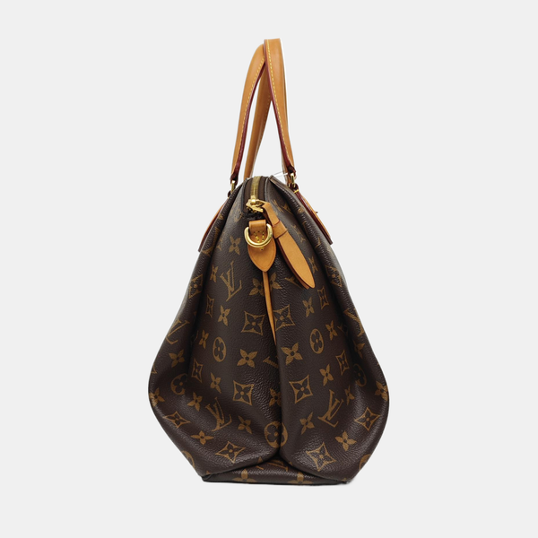 RIVOLI MM Monogram Coated Canvas Brown