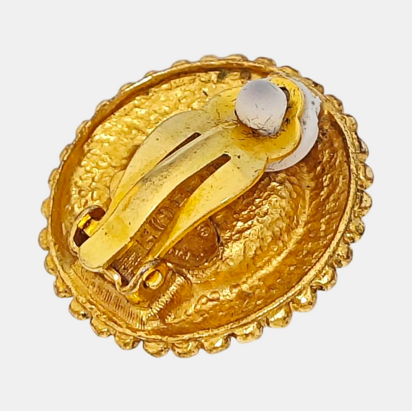 Metal Gold Clip On Earrings