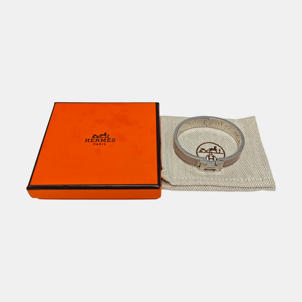 Clic H Metal Silver Bangle