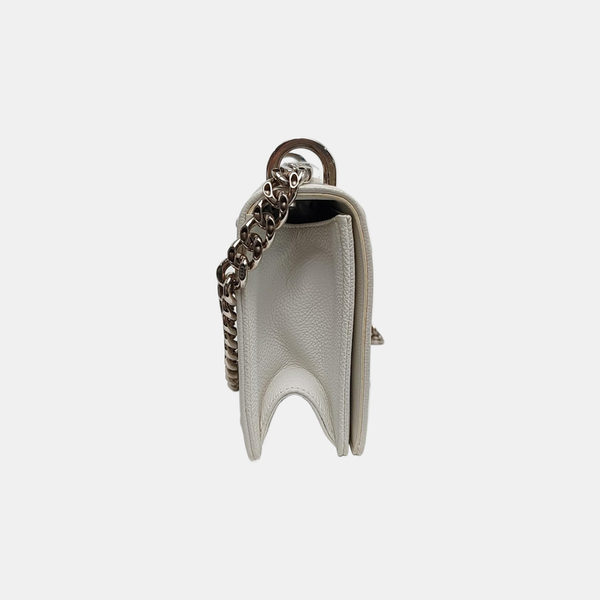 Diorama Small Cannage Calfskin White