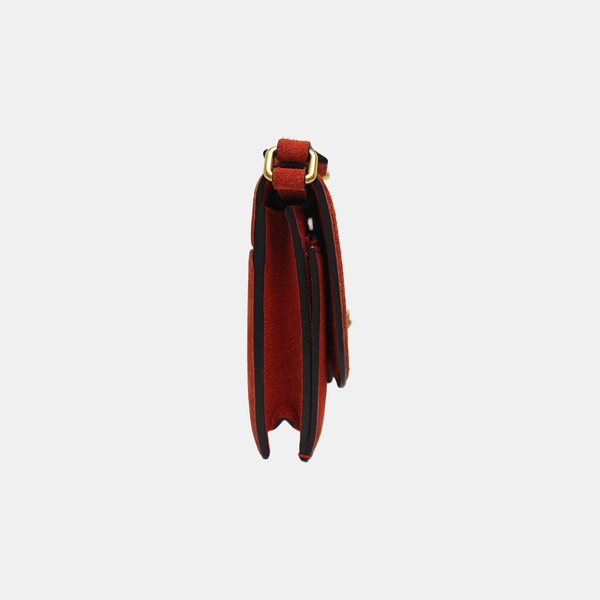 Suede Shoulder Bag Red