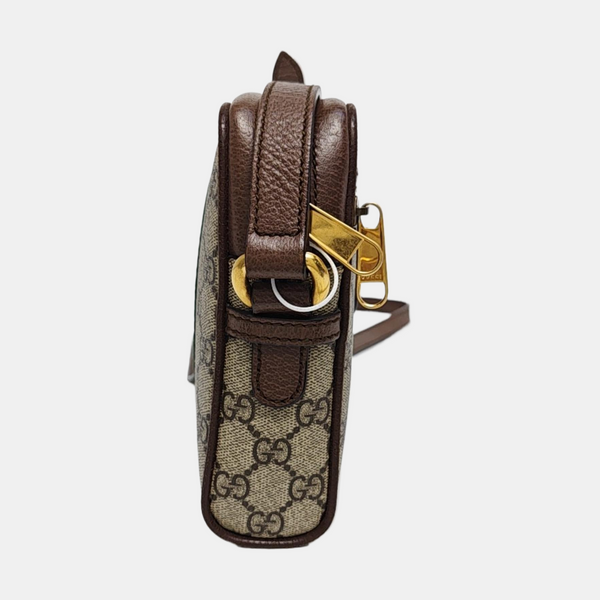Ophidia Small Monogram Lona Revestida Beige