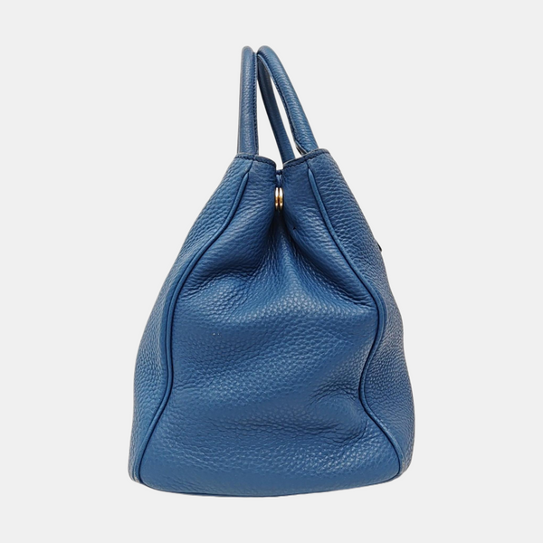 Calfskin Tote Bag Blue