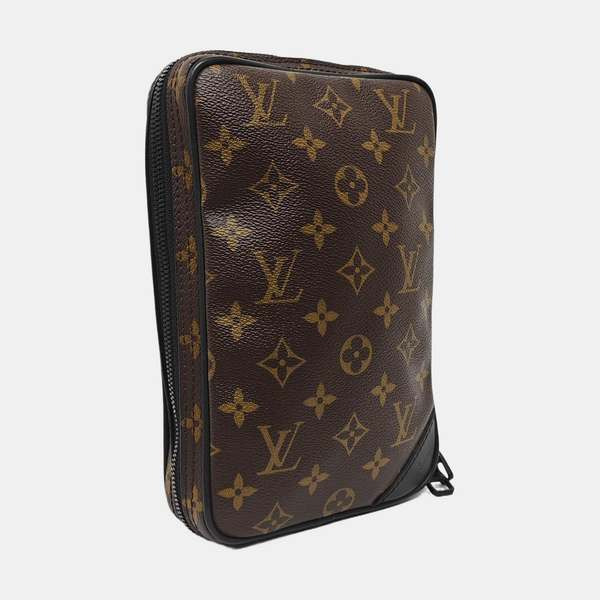 UTILITY SIDE Monogram Coated Canvas Brown