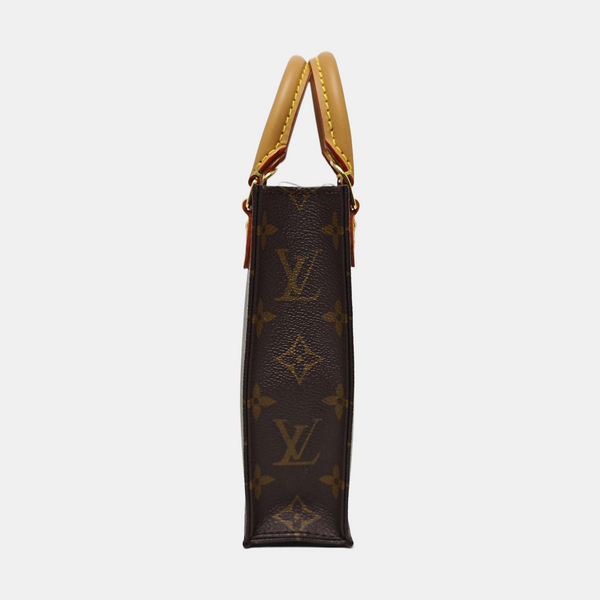 SAC PLAT Mini Monogram Coated Canvas Brown