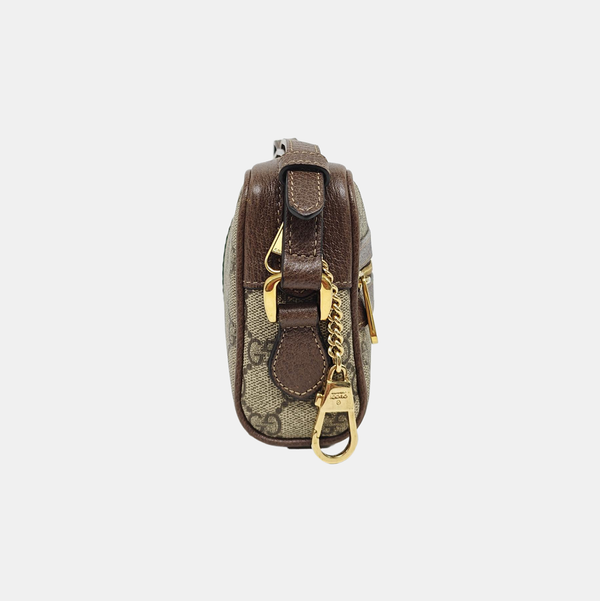 Ophidia Mini Monogram Coated Canvas Beige