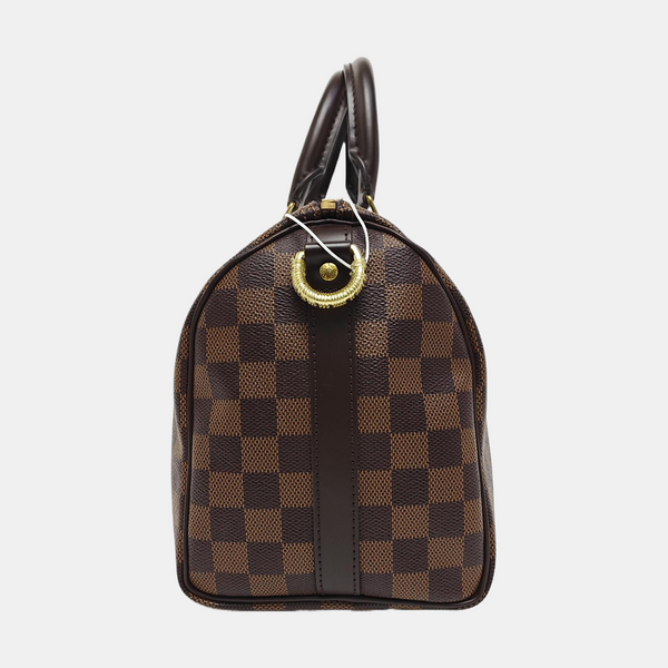 SPEEDY 25 Damier Ebene Coated Canvas Brown