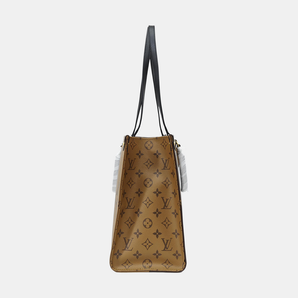 ONTHEGO MM Monogram Coated Canvas Brown