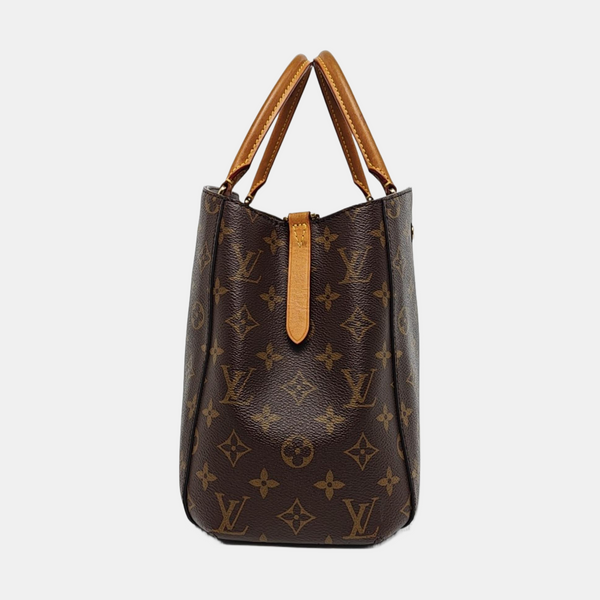 MONTAIGNE GM Monogram Coated Canvas Brown