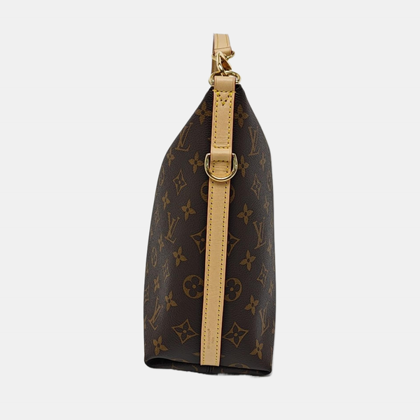 Monogram Coated Canvas Shoulder Bag Brown