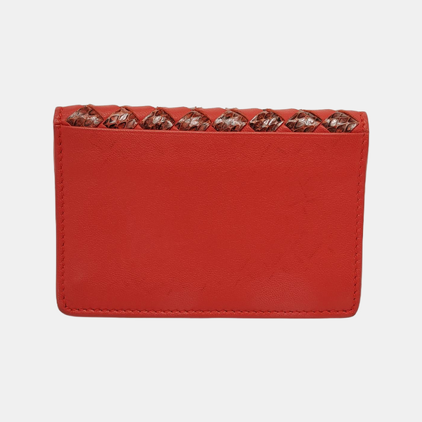 Leather Red Card Holder