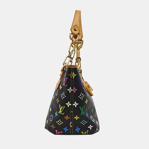 ANNIE MM Monogram Coated Canvas Black