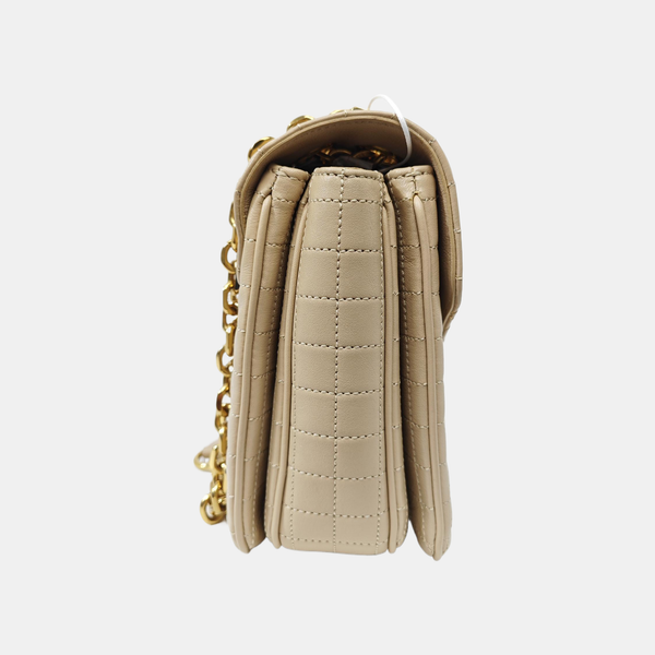 C Medium Quilted Calfskin Beige