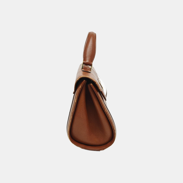 Calfskin Shoulder Bag Brown