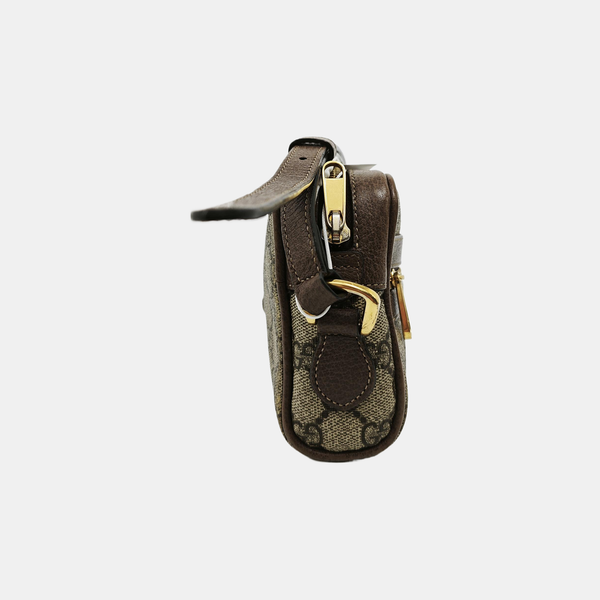 Ophidia Mini Monogram Coated Canvas Beige
