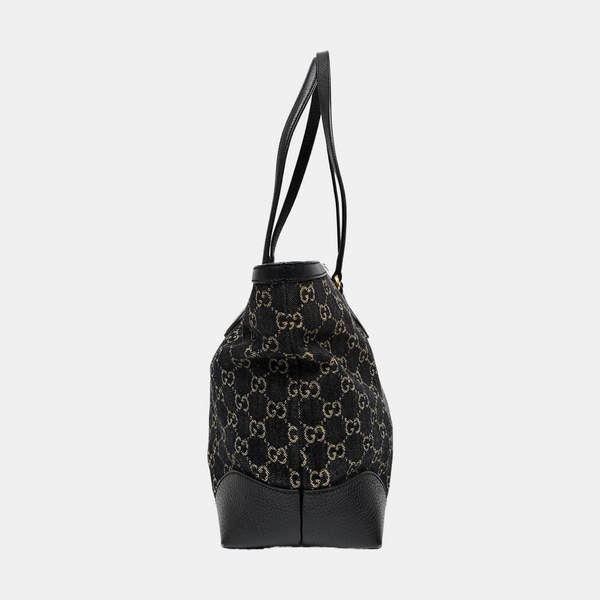 Ophidia Medium Monogram Denim Black