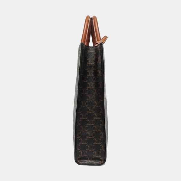 CABAS CELINE Small Coated Canvas Brown